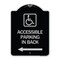Signmission Accessible Parking on Left Arrow W/ Graphic Heavy-Gauge Aluminum Sign, 24" x 18", BS-1824-24356 A-DES-BS-1824-24356 - alternate 1